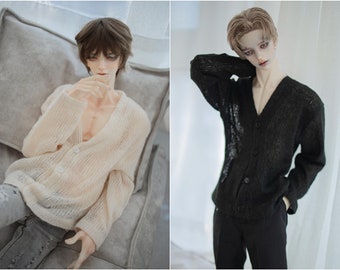 Thin Sweater Cardigan for 1/6, 1/4 ,1/3 SD17 Uncle Customized BJD Doll Clothes CMB316