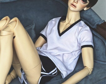 Casual Sports Short T shirt and Shorts for BJD 1/4 MSD 1/3 SD13 SD17 Uncle Doll Clothes CMB143