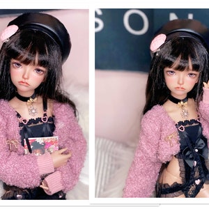 Cute fluffy Short Coat for 1/4 ,1/3 DD BJD Doll Clothes Customized CWB279