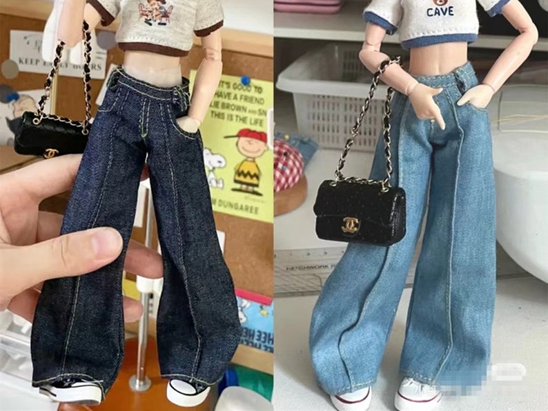 Wide-leg pants for BJD Blyth OB24 1/6 1/4 1/3 SD16 Doll Clothes Customized CWB215 image 1