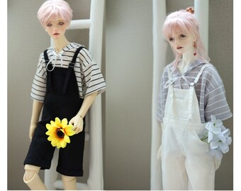 BJD Short Bibs Pants for 1/6 1/4 1/3 SD17 Uncle Doll Clothes Customized CMB227