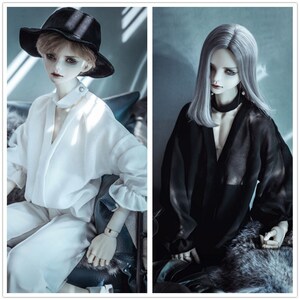 V-neck Lantern Sleeve Chiffon Pullover Shirt for BJD 1/4 MSD 1/3 SD13 SD17 Uncle Doll Clothes CMB151