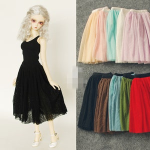 Multicolor Mesh Skirt for 1/4 MSD 1/3 SD16 DD Doll Clothes Customized CWB78