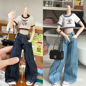 Wide-leg pants for BJD Blyth OB24 1/6 1/4 1/3 SD16 Doll Clothes Customized CWB215 image 3