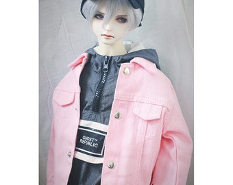 Cool Jeans Top Jacket  For BJD 1/4 MSD 1/3 SD13 SD17 Uncle Doll Clothes CMB208