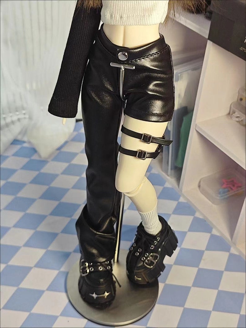 Hoodie & Leather Pants And Waffle For BJD 1/4 Doll Clothes W424 zdjęcie 7