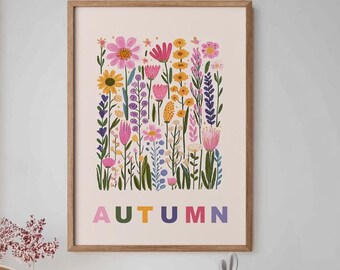 Floral Custom Name Print – Personalised Kids Wall Art