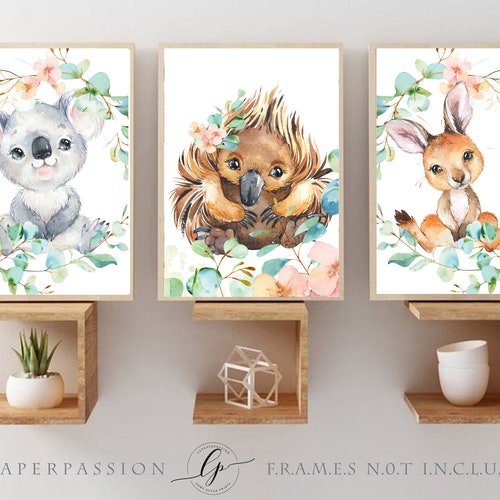 Printed Australian Animal Nursery Prints Australian Prints Etsy Australia