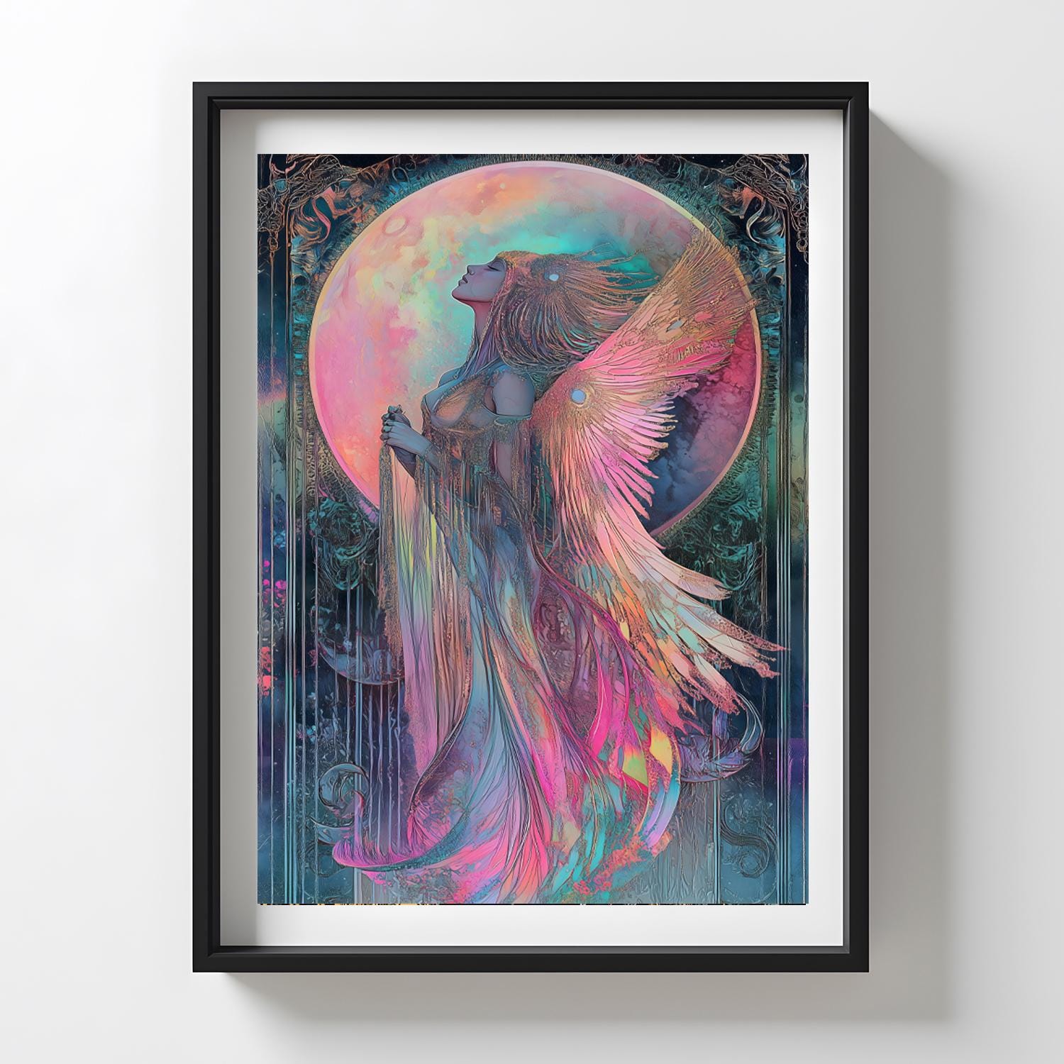 Moon Goddess Poster Art Print: Divine Feminine Celestial Decor - Etsy