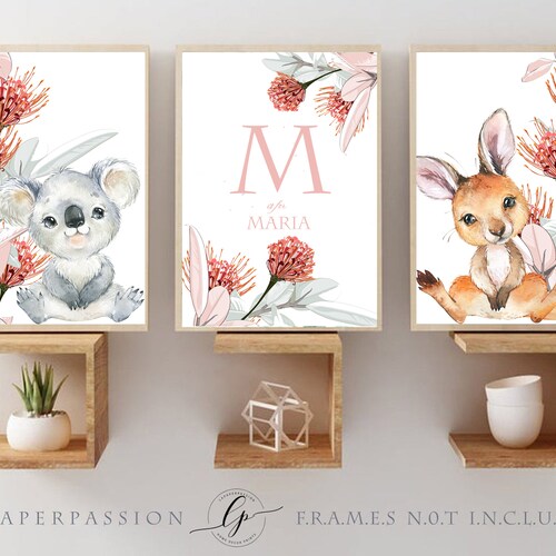 Printed Australian Animal Nursery Prints Australian Prints Etsy Australia