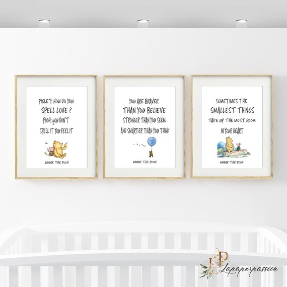 winnie the pooh prints for nursery