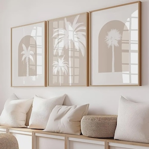 Set di 3 stampe da parete con decorazioni costiere, decorazioni da parete per case sulla spiaggia, opzioni di colore personalizzabili, decorazioni tropicali per il soggiorno di casa. Decorazioni costiere.
