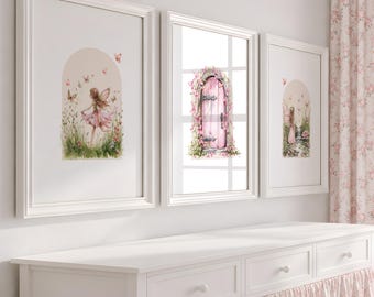 Fairy Art: Whimsical Nursery Wall Decor for Girls Bedoom