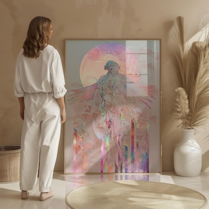 Divine Feminine Art Print, Moon Goddess Art Print, Goddess Art, Sacred Feminine, Mother Goddess Altar Art, Celestial Feminine Energy Decor
