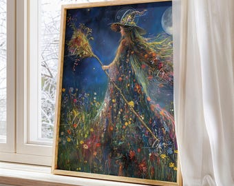 Witch Poster Art Print: Witchy Home Decor