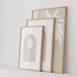 Image showcasing Coastal Wall Art – Palm Tree Prints, Set of 3 Tropical Beach Decor - Etsy