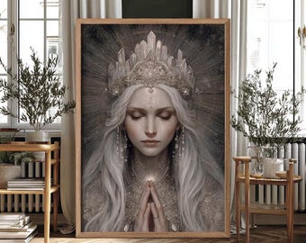 Goddess Art Print: Boho Feminine Energy Artwork