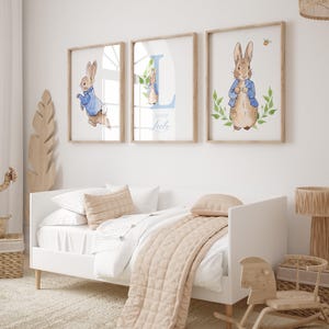 Stampe per cameretta di coniglietti, stampe murali, stampe per cameretta di coniglietti, stampe per cameretta di conigli, arte murale per cameretta, decorazioni per cameretta, stampe di simpatici animali,