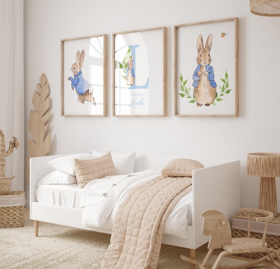 Bunny Nursery Prints: Watercolor Rabbit Wall Art