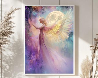大天使アナエルのアートプリント：愛の天使、神聖な女性の装飾 - Etsy 日本