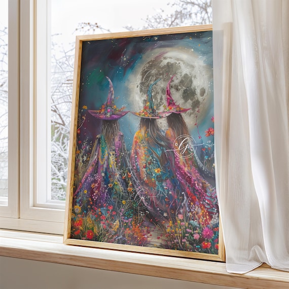 Witch Poster: Coven of witches witchy home decor