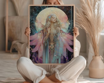キャンバスに描かれたアリアドネの絵画、ミノアの女神、祭壇の装飾