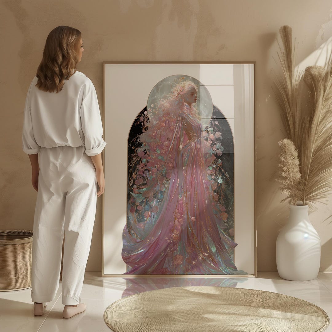 Moon Goddess Art Print: Divine Feminine Celestial Decor - Etsy