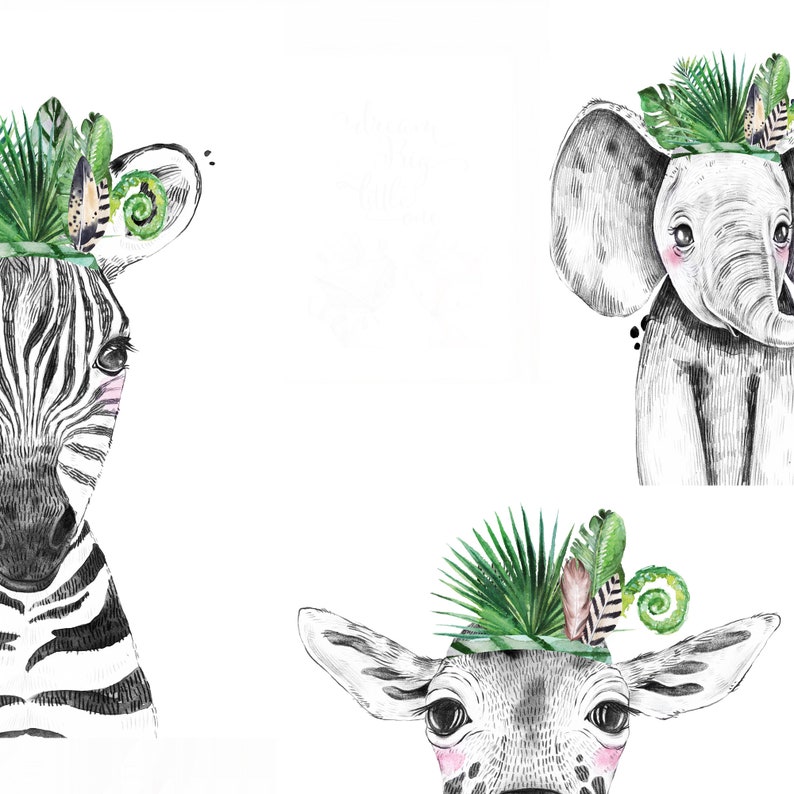 Printed Nursery Prints Nursery Wall Art Unisex Nursery Etsy