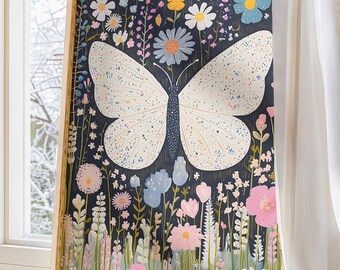 Pastel Butterfly Print: Whimsical Floral Wall Art