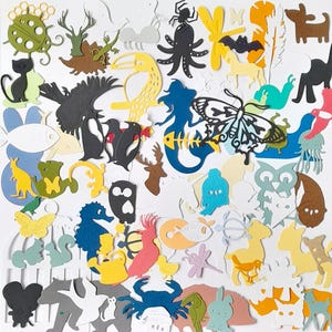 ANIMALES - 75 recortes: recortes de animales de granja, bosque y mar para scrapbooking para todos tus proyectos creativos de ocio y bricolaje