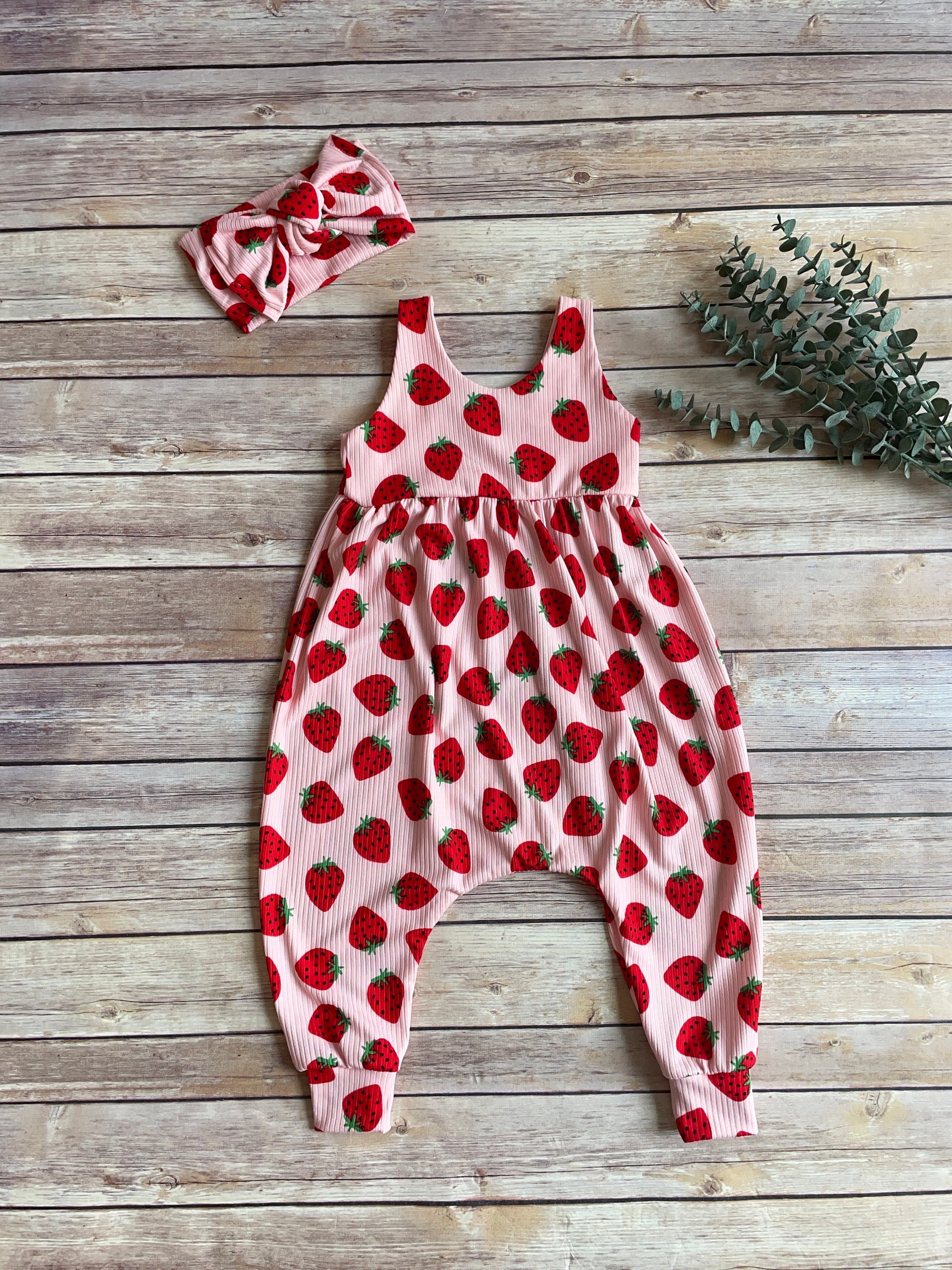 Strawberry Jumpsuit Etsy