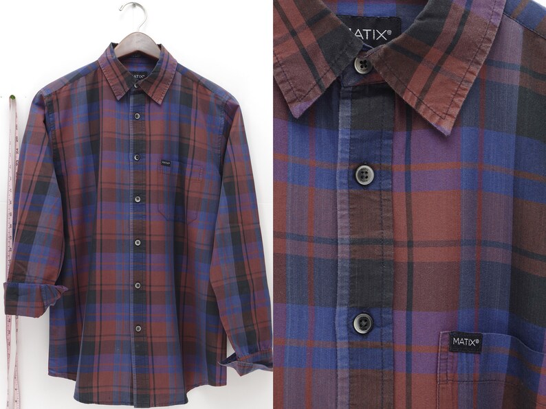 Lumberjack Tee Grunge Shirt Blue Button Downs Skater Shirts Long Sleeve Button Ups Trending Hipster Shirts BLACK RED BLUE Plaid Shirt