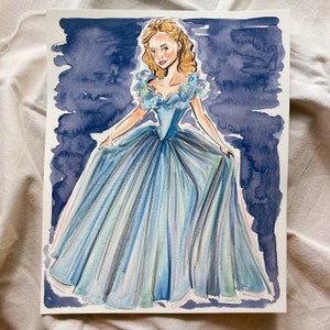 Cinderella illustration, Cinderella 2015 painting, Cinderella artwork, Cinderella print