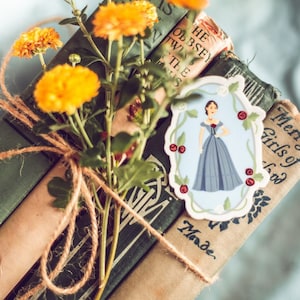 Little Women, Meg March sticker, little women sticker, little women drawing, little women 1994, stocking stuffer