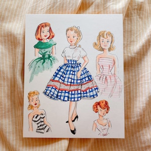 Barbie fashion illustration, barbie art, barbie drawing, barbie fashion