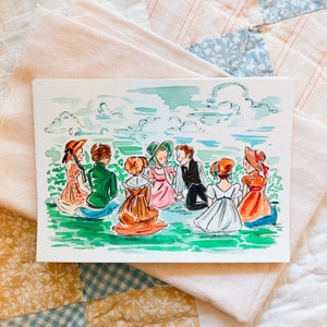 Emma 2009 painting, Jane Austen art, Emma artwork, Jane Austen painting, box hill artwork