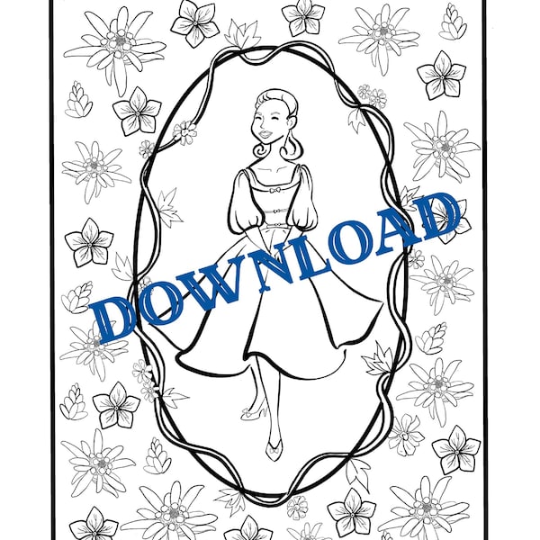 Sound of Music Coloring Page Etsy