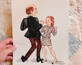 The Parent Trap illustration, the parent trap art, the parent trap sketch