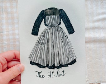 Marias wardrobe, the sound of music illustration, the sound of music art, the sound of music drawing, the sound of music artwork