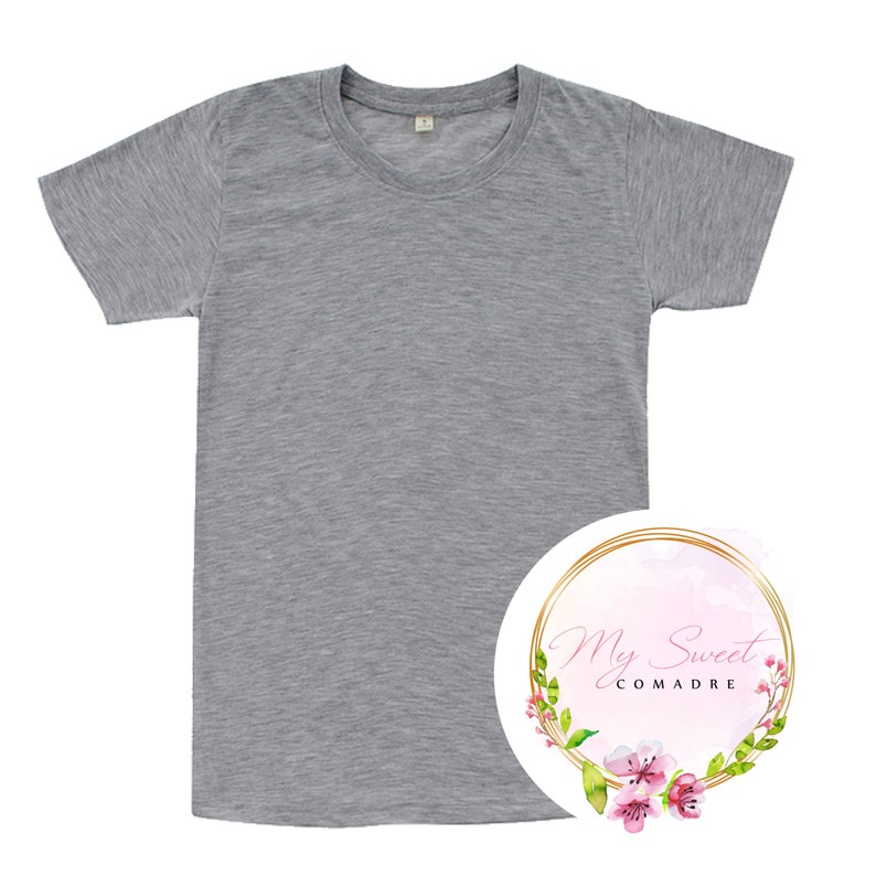 Gray sublimation shirt / 100 polyester/ soft cotton feel Etsy