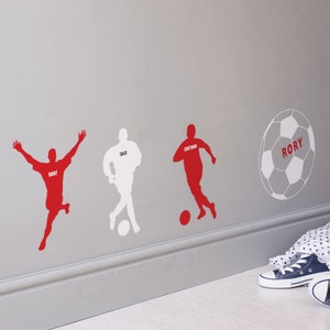 Medium Personalised Football Soccer Wall Stickers