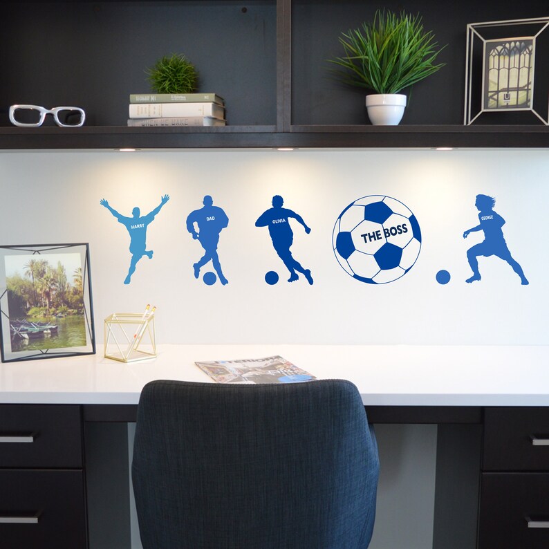 Medium Personalised Football  Soccer Wall Stickers