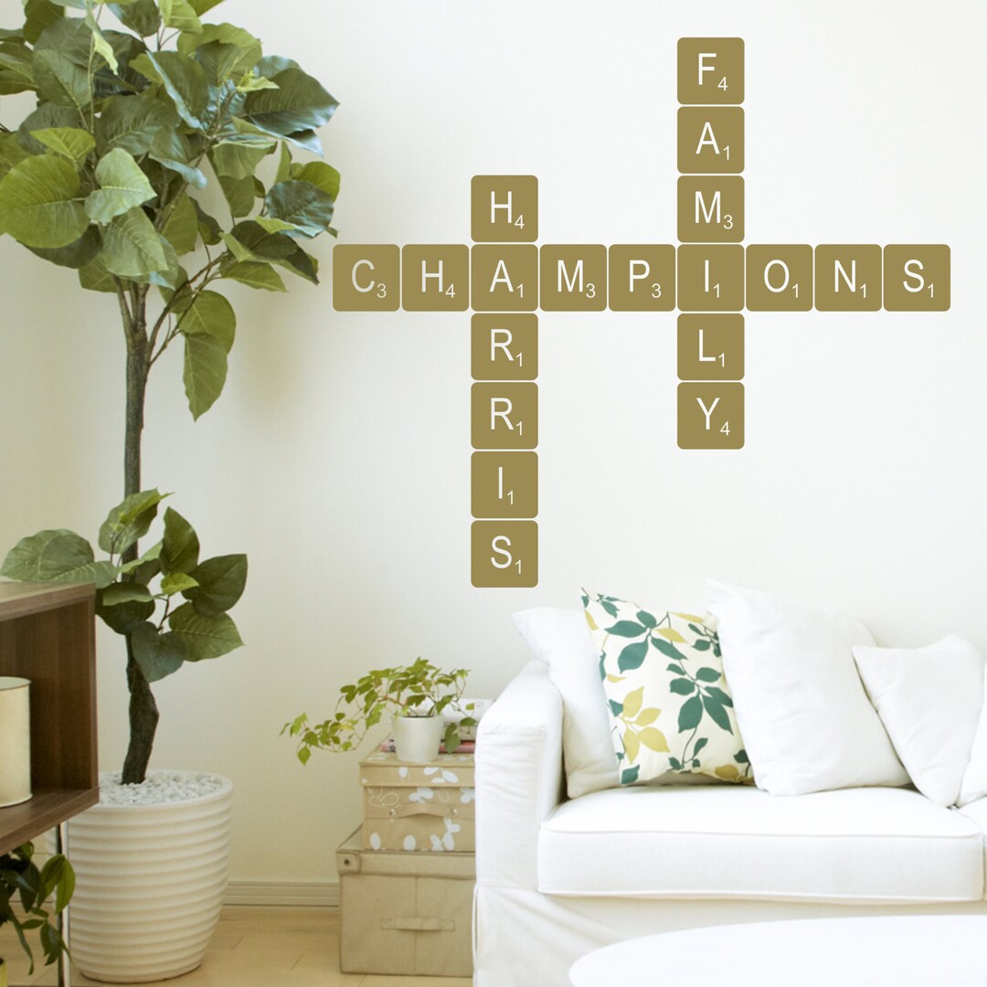 Medium Personalised Letter Tile Wall Stickers - Etsy UK