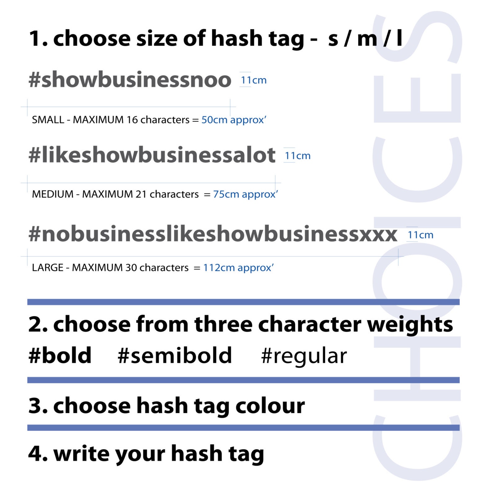 Large Personalised Hash Tag Wall Sticker - Etsy