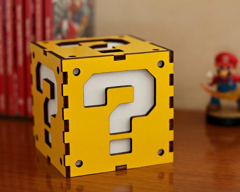 Super Mario Question Block Lantern Gift Lightbox 50