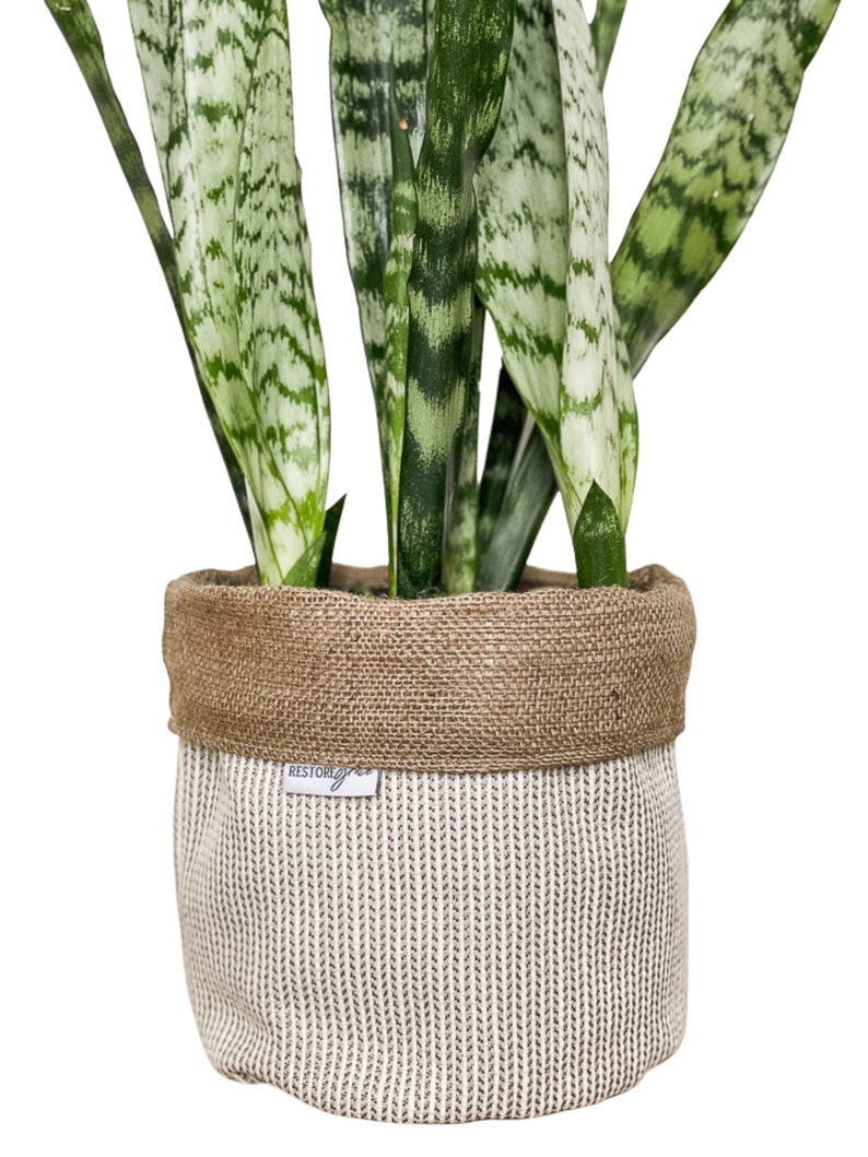 Pot Plant Cover Basketweave and Hessian Reversible Etsy