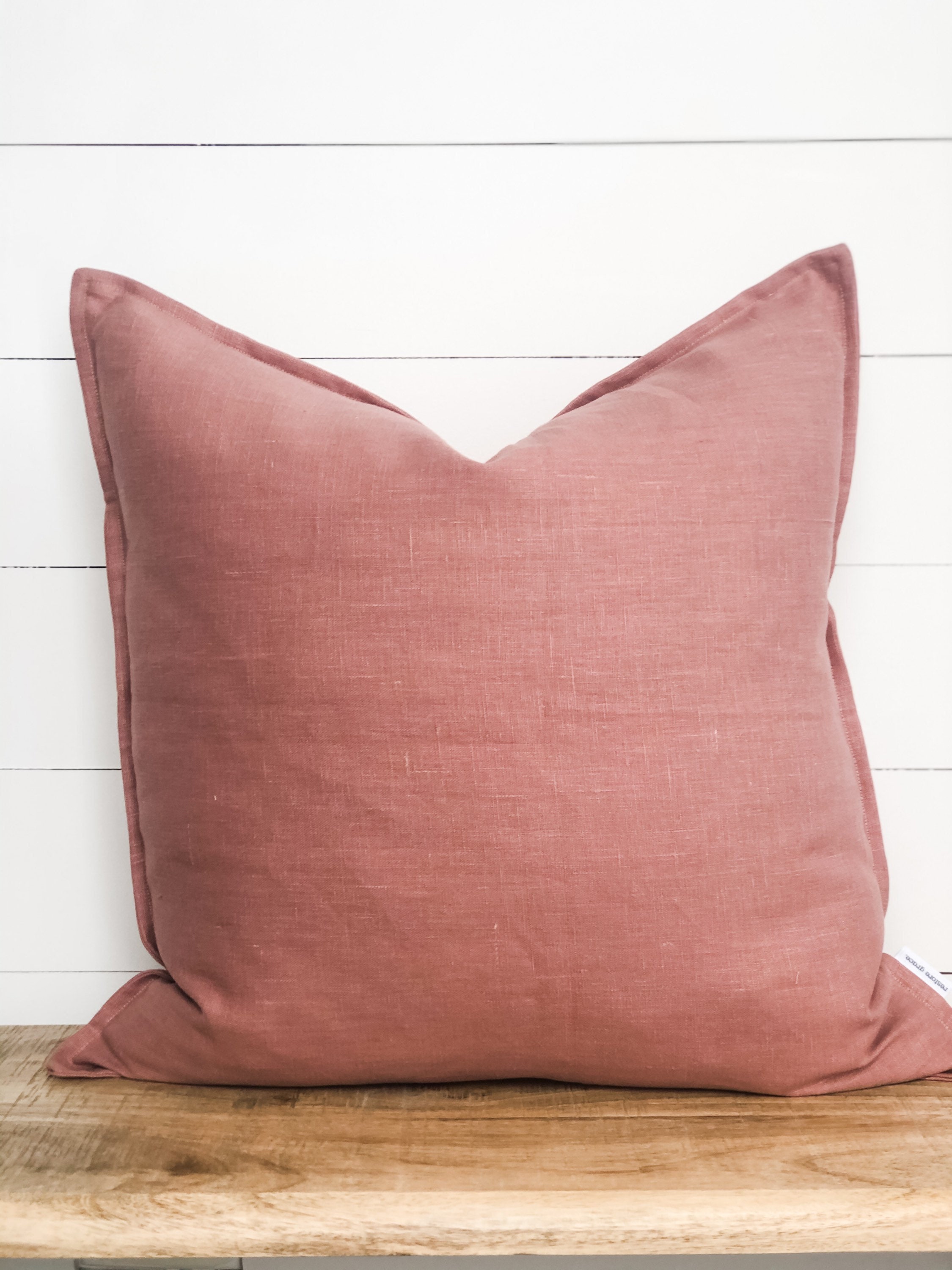 Linen Cushion Cover Blush Pink 100 Washed European Linen Etsy
