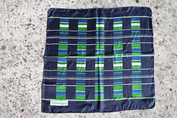 Vintage 70s Yves Saint Laurent France silk scarf