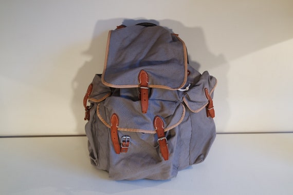 AllemagneEtsy De Dossac Sac Grise À Et Randonnée Toile Cuir 0PwOkn