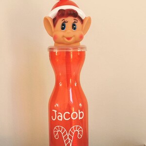 Personalised Naughty Elf Water Bottle image 1